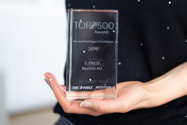Top 500 Award for sustainable growth